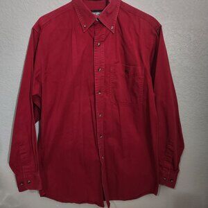 Resistol Rodeo Gear Shirt Mens Small Red Western Button Up Casual Western 30X